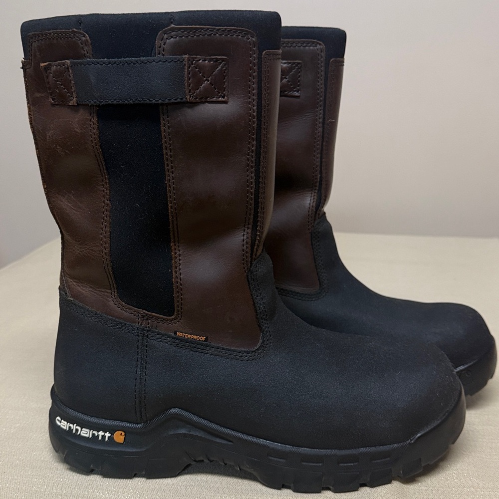 Carhartt Mens Rugged Flex 10" Waterproof Composite-Toe Wellington Work Boots.10W